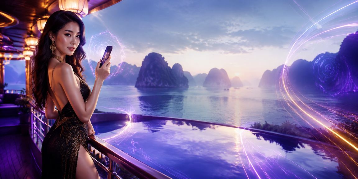 Khu vực cá cược esports nổi bật với ánh đèn neon tại Hạ Long